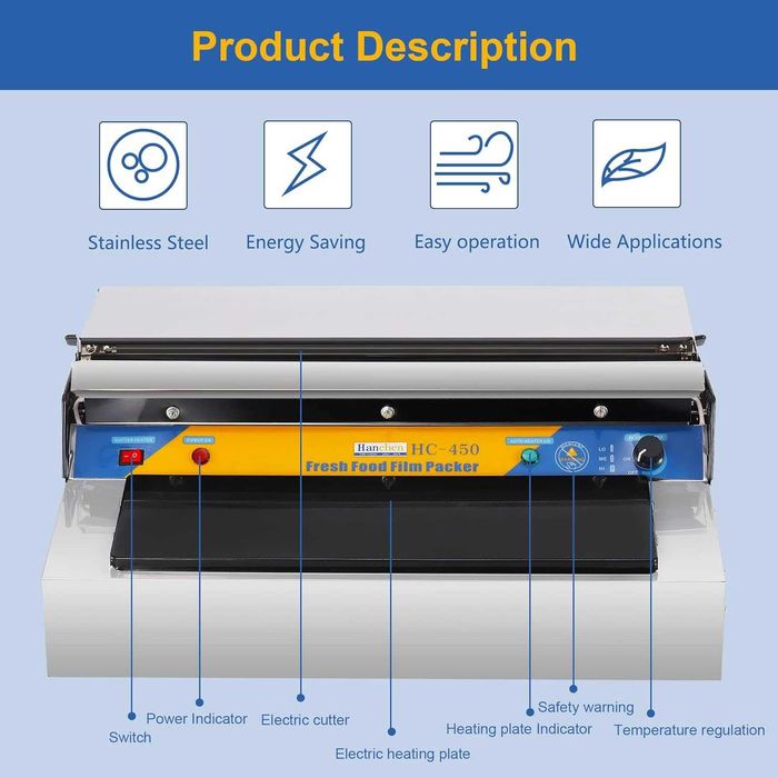 Mașină de ambalat alimente- Mașină de  înfoliat manual