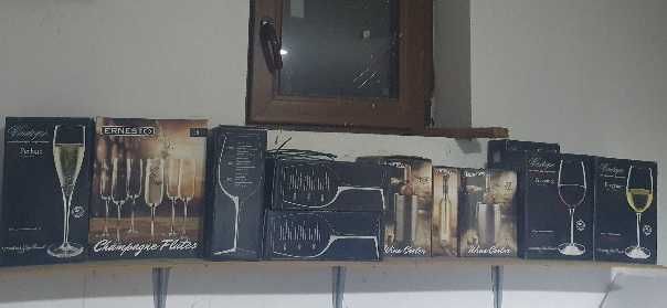 Set de tacamuri 22 bucati si seturi pahare de vin sampanie cognac 2 bucati 4 bucati 6 bucati