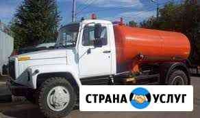 Откачка канализации, бань,туалет и так далее.
Машина ГАЗ-53, объём боч