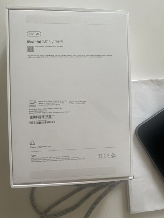 iPad mini A17 Pro 128 GB Wi-Fi Space Gray | nou | Garanție Apple 05.2027