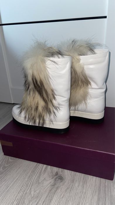 Cizme de iarna cu platforma si blana naturala