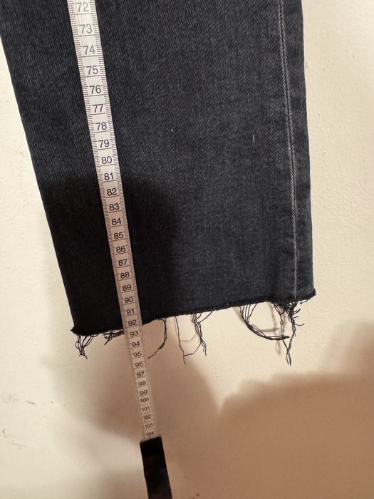 Blugi evazați, Zara bootcut dark blue cu tiv franjurat, S, bleumarin