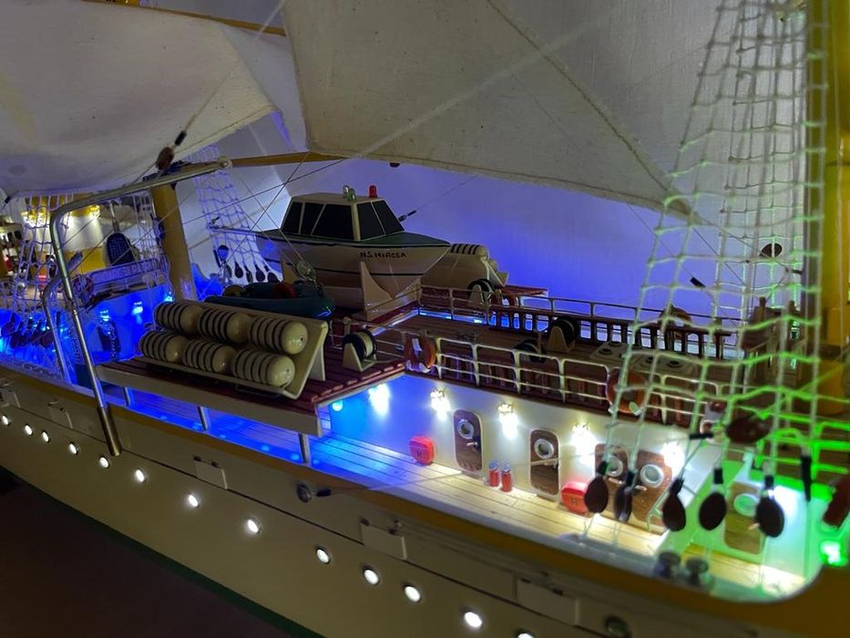 Macheta la scara Bricul Mircea 1882 nava scoala a Romaniei