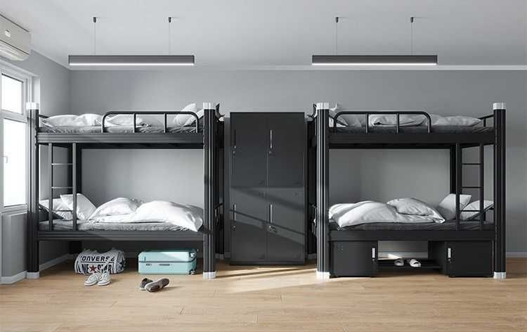 Mustahkam ikki qavatli metall karavot katta yukga mos