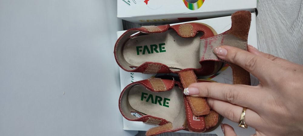 Два чифта детски боси сандали Fare номер 19