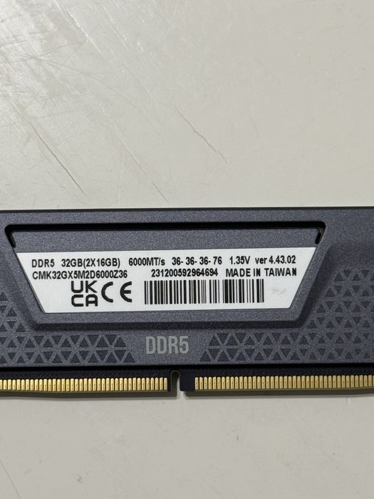 Memorie RAM Corsair Vengeance 32Gb (2x16) DDR5 6000Mhz, dual channel kit