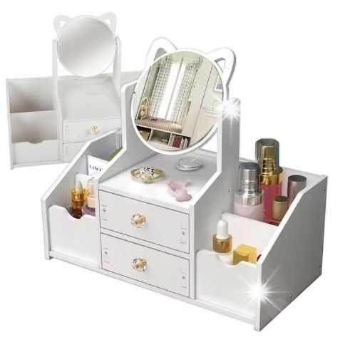 Луксозна тоалетка за грим с огледало за перфектна подредба на грим