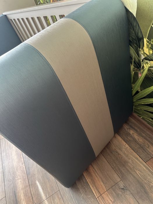 Уникална кошара от кожа и дърво с матрак Pierre Cardin