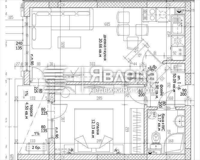 Продава се Двустаен апартамент в Поморие - 61 кв.м за 802 €/кв.м - Снимка #3