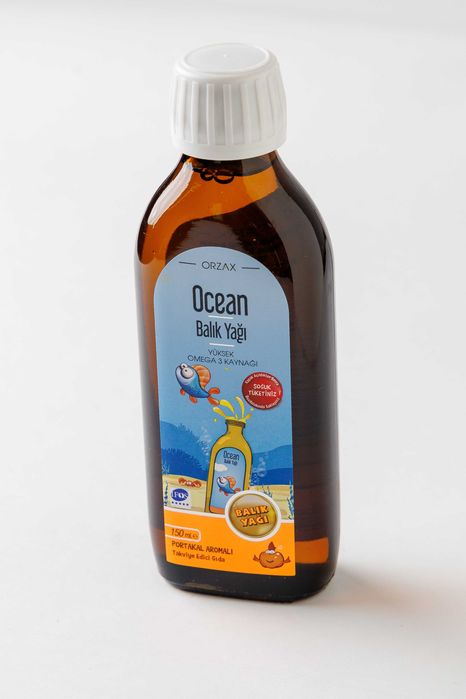 ORZAX Oсean Fish Oil Baliq yog'i siropi Omega 3, 150 ml