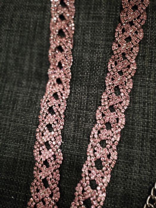 Нов блестящ, изискан розов колан на Манго