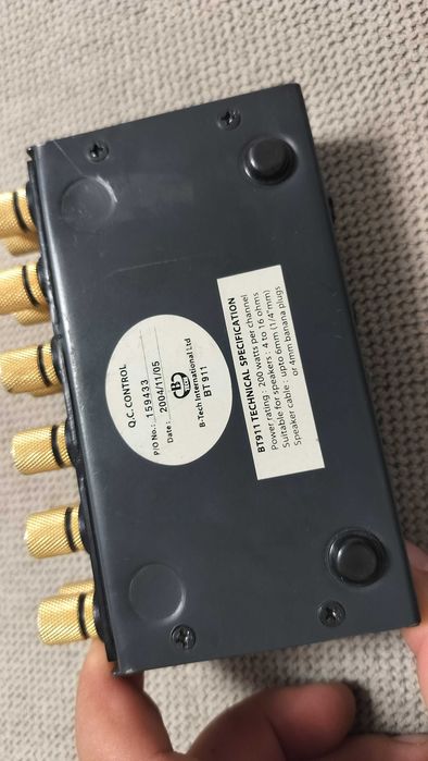 Speaker Selector Splitter Btech BT911 Control A B or Both