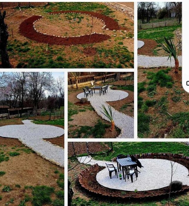 Доставки Снежно бял чакъл за украси и декораци на градинки дворни площ