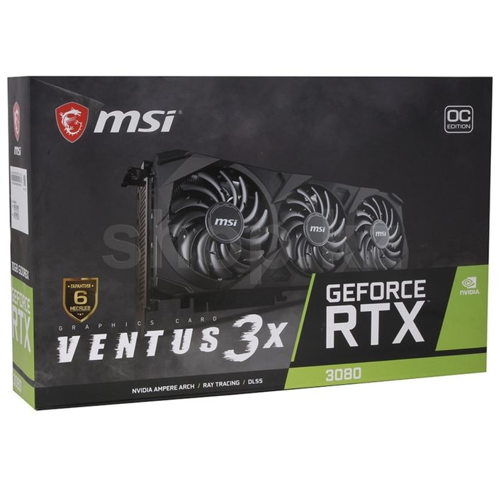 PCI-E 10Gb MSI RTX 3080 Ventus 3X OC RU, GeForce RTX3080
Видеокарта PC