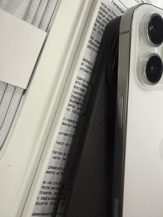 Iphone 16 pro max 256gb white Гаранция!100% батерия!9 цикъла