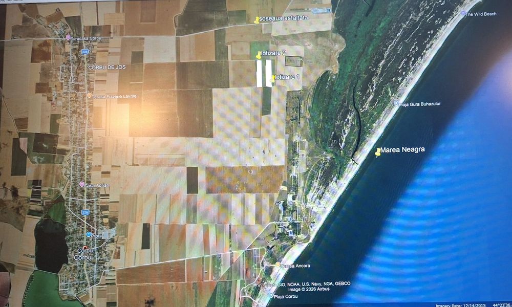 Proprietar loturi intravilan Corbu,Constanța,vedere la mare si in rate