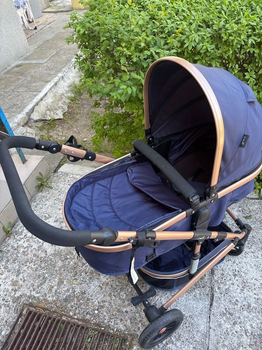 Carucior 2 in 1 pentru copii Landou si Sport, ZUBI HOME, cu maner reversibil si cu suspensii, 0-36 luni, Albastru