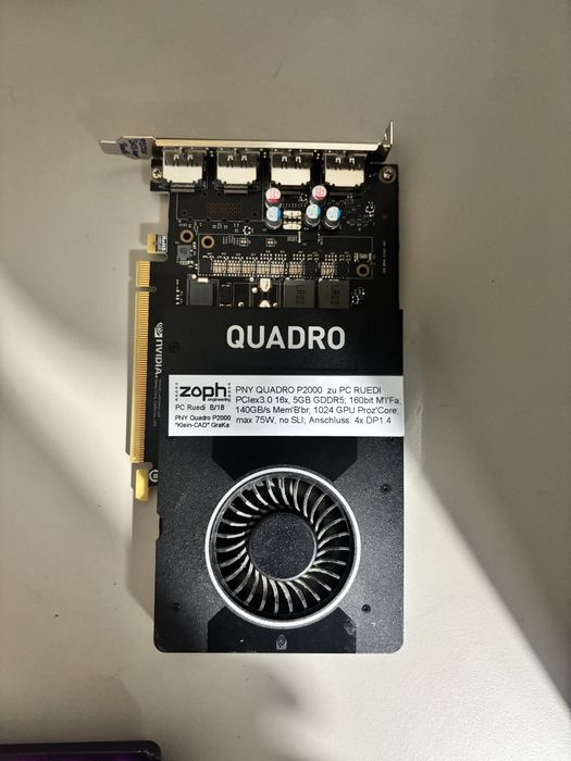 Placa video Nvidia Quadro P2000 . 5Gb-GDDR5/160bit