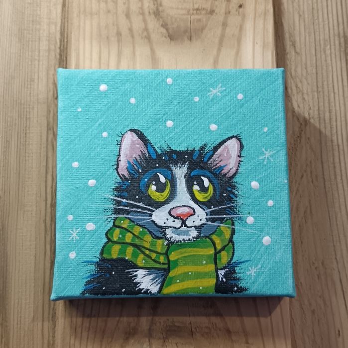 Малки котета на платно