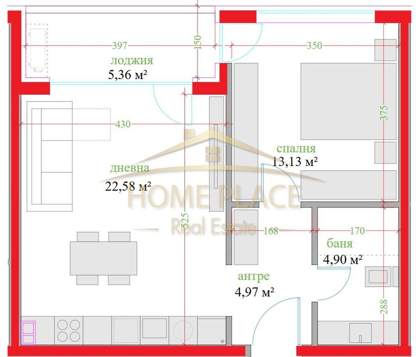 Продава се Двустаен апартамент в Варна, Трошево - 78 кв.м за 1988 €/кв.м - Снимка #1