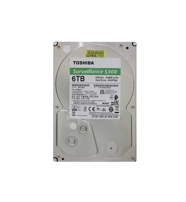 | Жесткий диск HDD 6TB Toshiba Surveillance S300 256 Mb, 5400Rpm