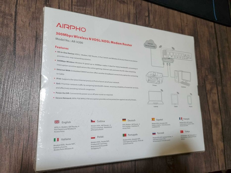 Airpho AR-V200 Wi-Fi роутер (новый, запечатанный)