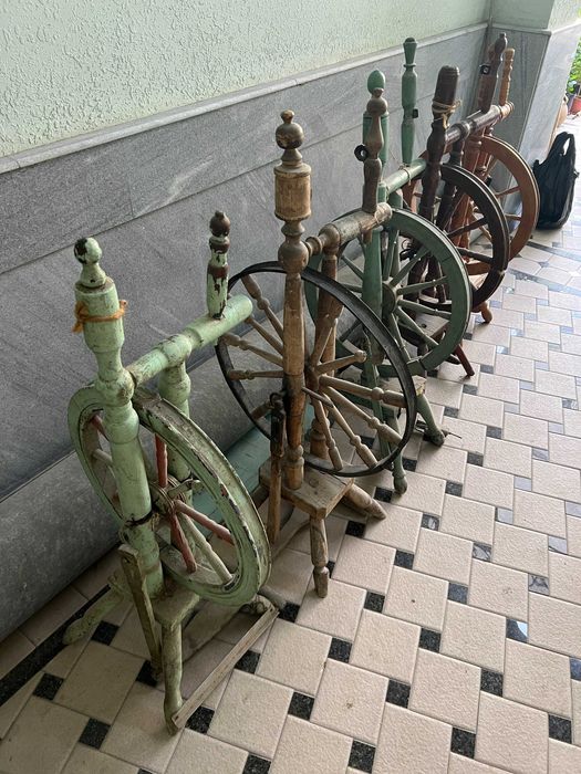 Старинные Предметы Рога Прялки