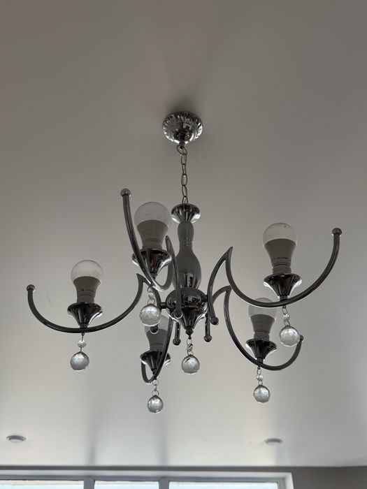 Люстры без плафонов 2 шт. В серебре