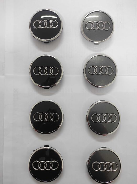 Капачки за Джанти АУДИ/AUDI 60, 61, 68, 69 мм. Цвят: Сребро и черно.