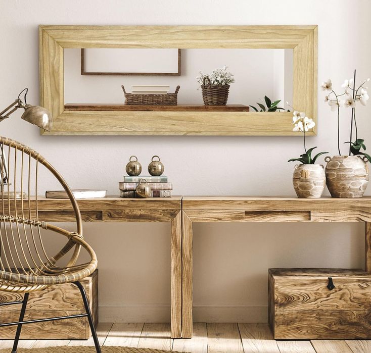 Огледало с дървена рамка 150х60