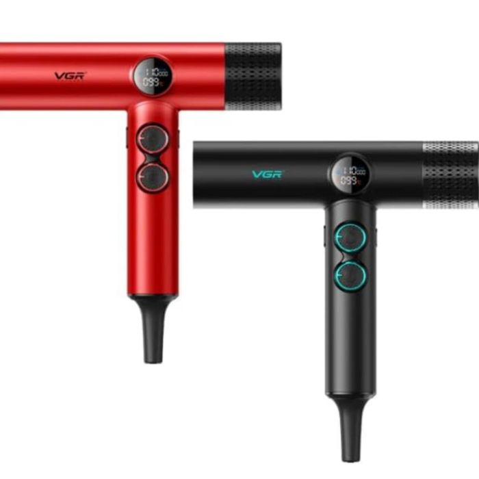 Професионален сешоар VGR с BLDC мотор 110 000 RPM – червен