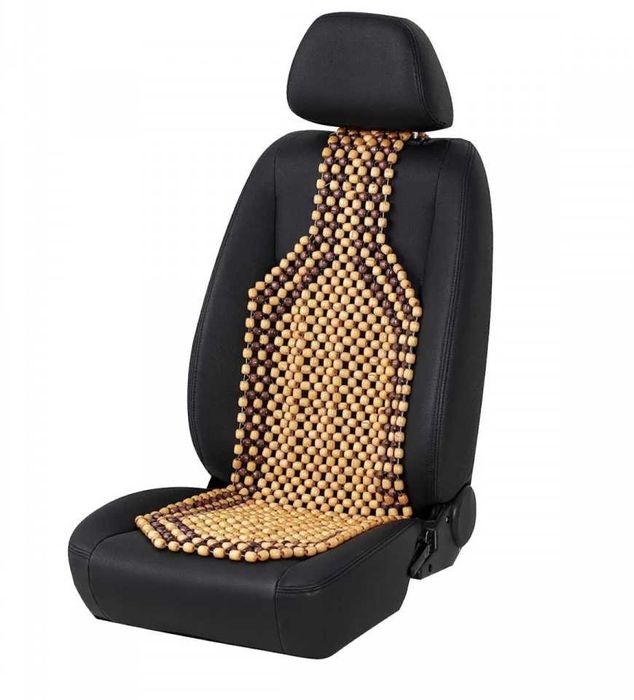 Husa scaun auto individuala, pentru fata, bile din lemn