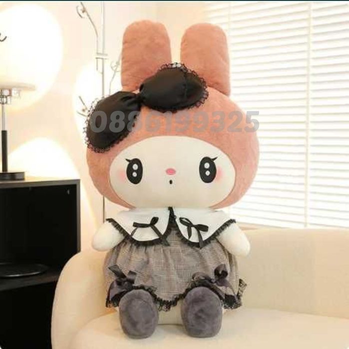 Плюшена играчка Sanrio Kuromi Kawaii Hello Kitty Melody, 50см