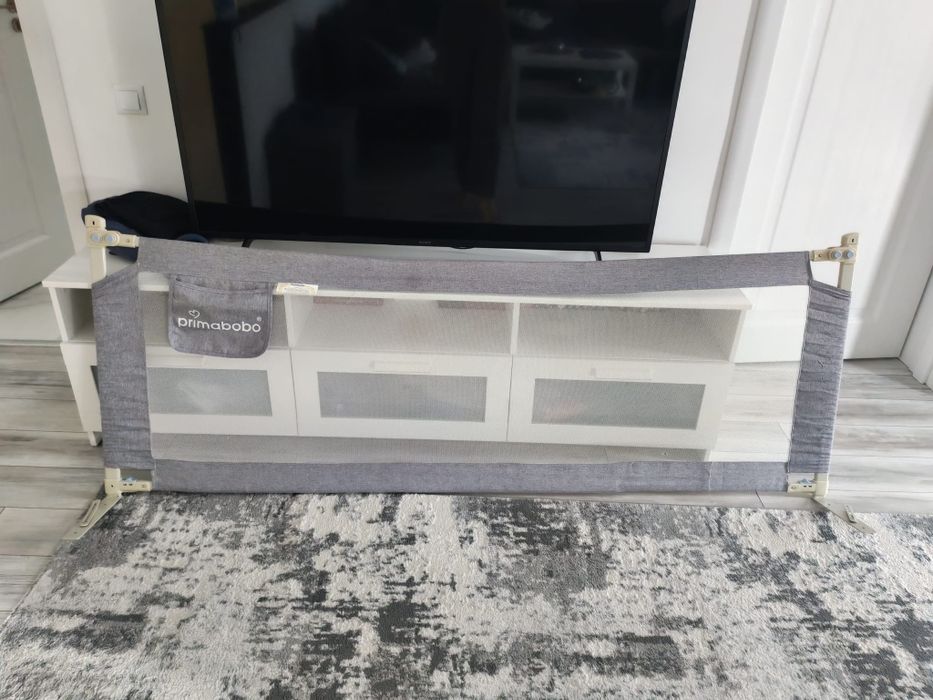 Protectie laterala pat Classic XXL. 200 cm, gri, Primabobo