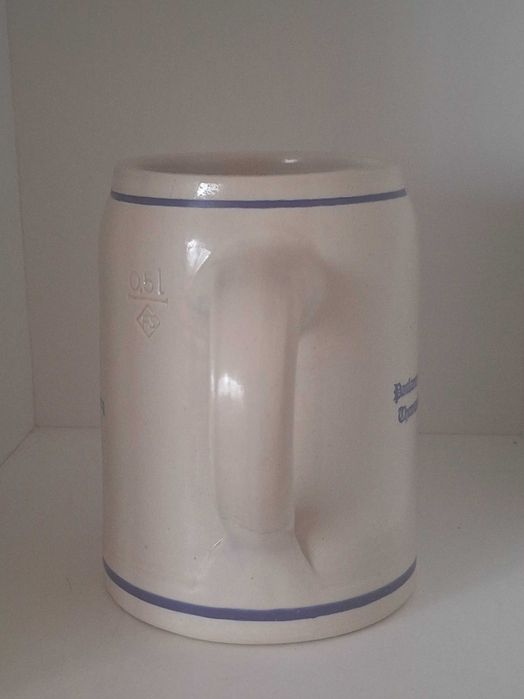 Старинна немска керамична халба Franz Stöber