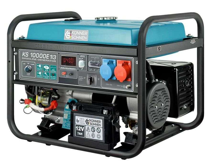 Generator de curent pe benzina 230/400V 8,0 kW Konner  KS 10000E 1/3
