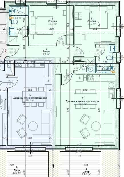 Продава се Тристаен апартамент в Пловдив, Коматево - 109 кв.м за 1203 €/кв.м - Снимка #2