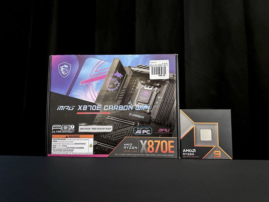 AMD Ryzen 9 9950X + MSI MPG X870E Carbon WiFi