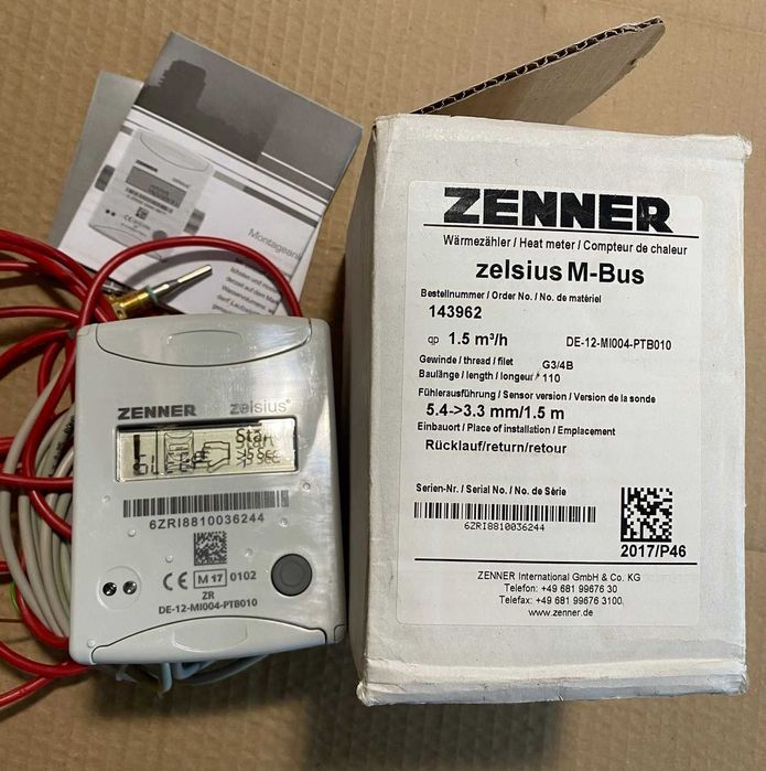 Contor compact de energie termica cu ultrasunete Zenner Zelsius C5 IUF