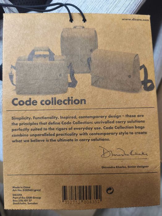 Уникална раница за лаптоп и таблет Dicota Code 15"