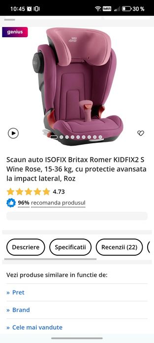 Scaun de masina Britax Romer