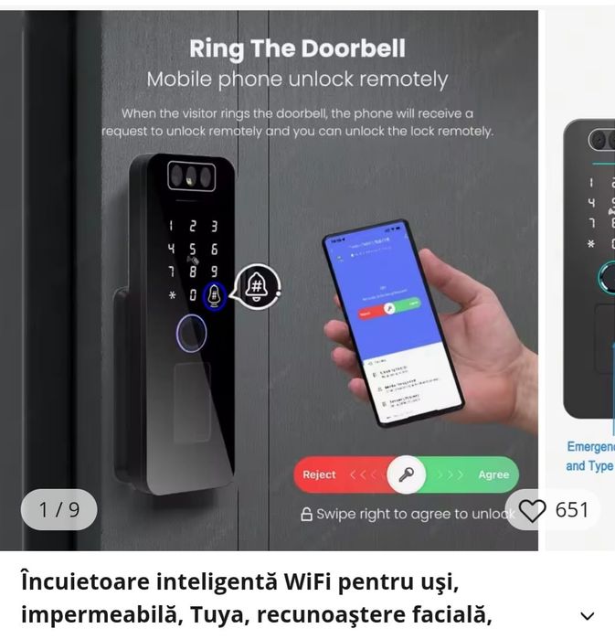 Yala inteligenta poartă/ușa exterior
