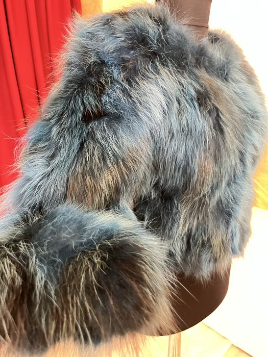 Haina noua scurta din blana naturala de vulpe xs