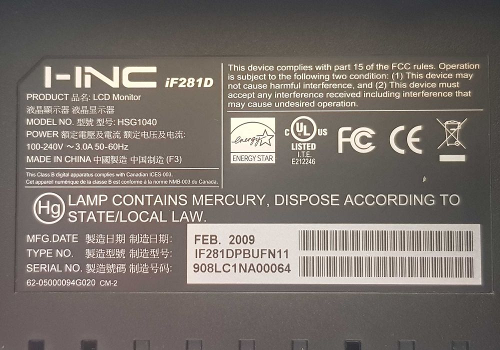 Monitor LCD de 28 inch