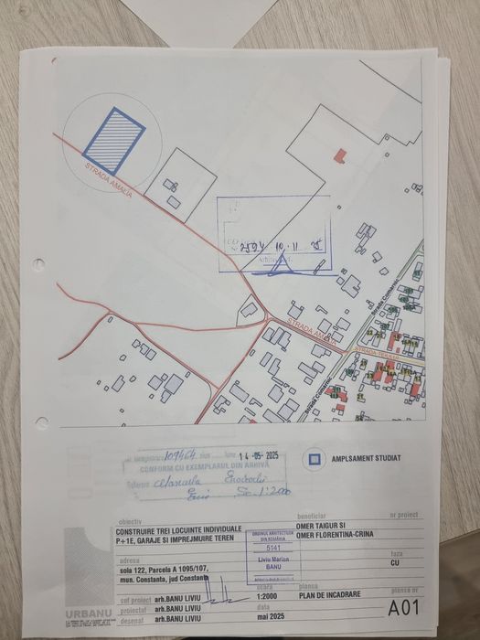 teren  2000 mp  36 metri deschidere