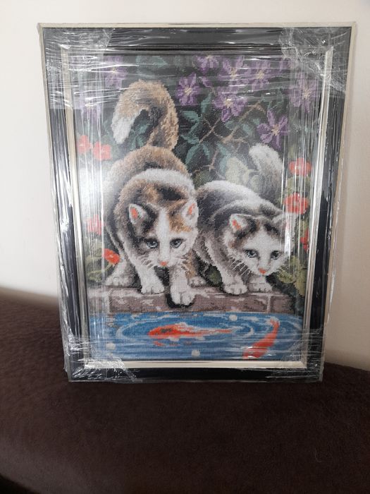 Гоблен с котки рамкиран