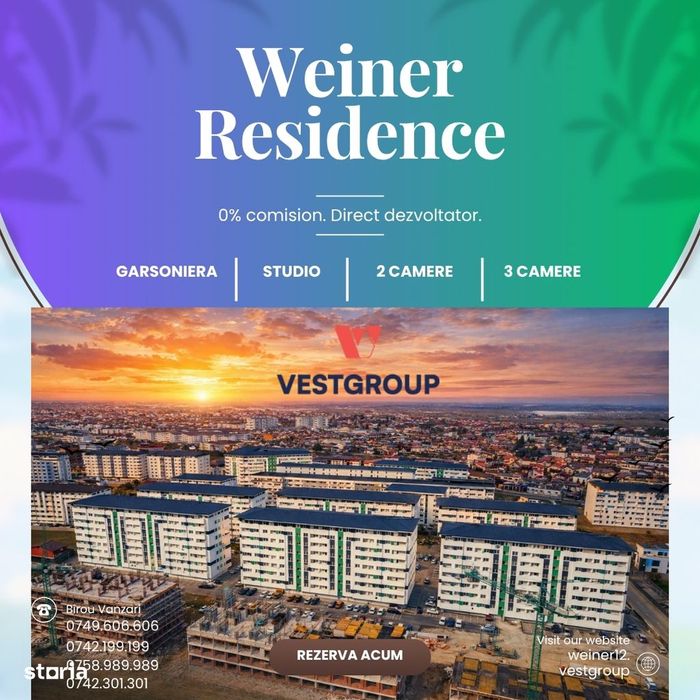 Apartament 3 camere Weiner Residence Direct Dezvotator Vest FINALIZAT