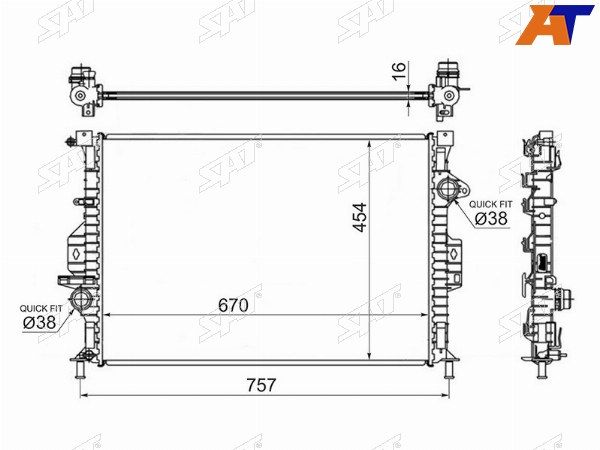 Радиатор Ford C-max