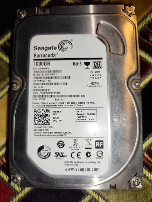 Hard Disk Seagate ST1000DM003, 1TB SATA3 6GB/S, 64MB Cache