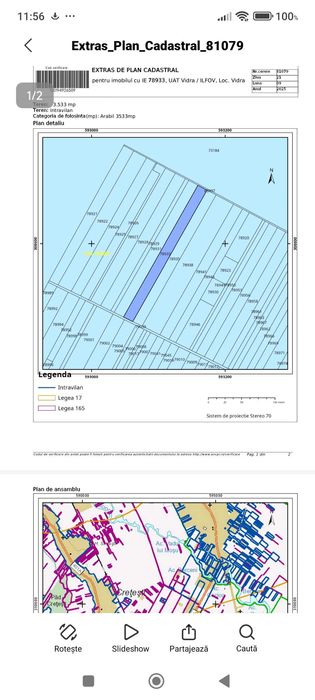Teren intravilan Vidra Ilfov